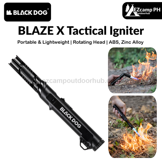 Blackdog BLAZE X Tactical Igniter Portable Lightweight Handheld Black Torch Lighter Blow Torch Gun Rotating Head Windproof Outdoor Camping