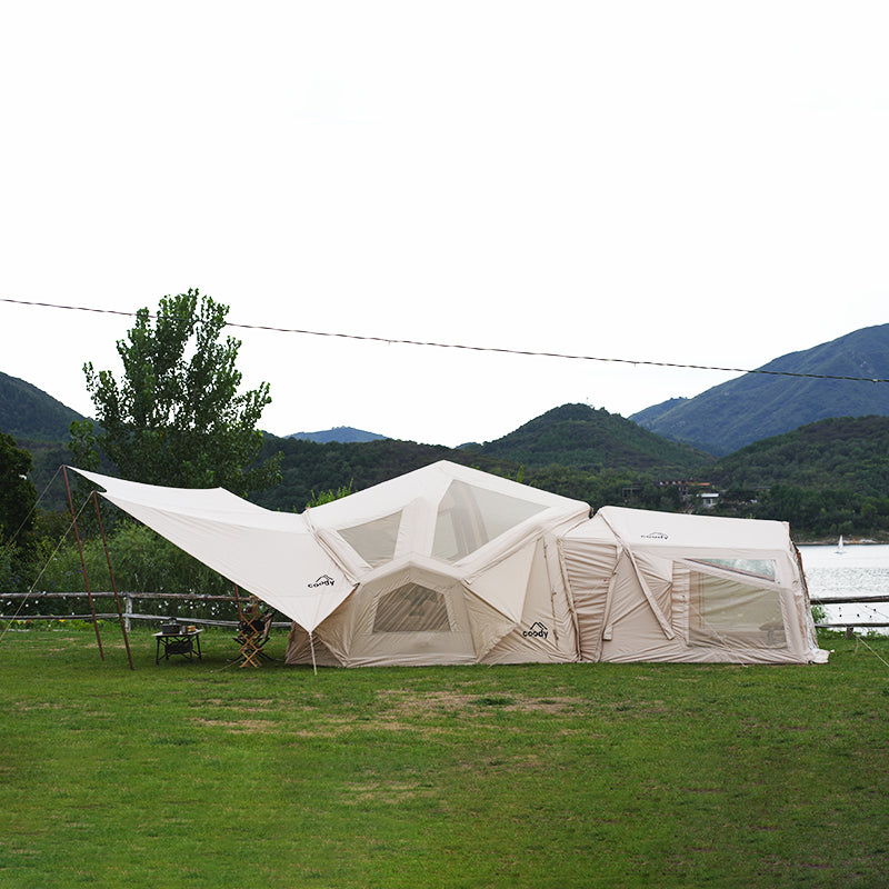 Coody YUSTONA Air Inflatable Tent Portable 2-4 Persons Quick Automatic Opening 4 Season Modern Tech Cotton Inflatable Tent Waterproof Outdoor Camping