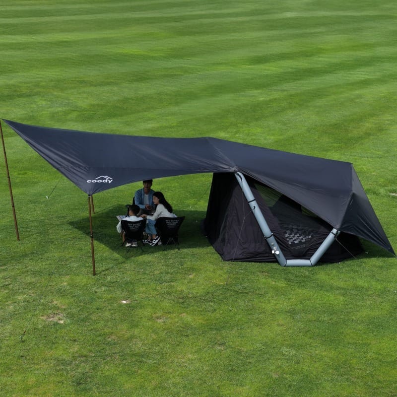 Coody HAVENA Air Inflatable Tent Portable Lightweight 2-4 Persons Spacious Easy Setup Breathable Windows Black Coated Sunscreen Waterproof