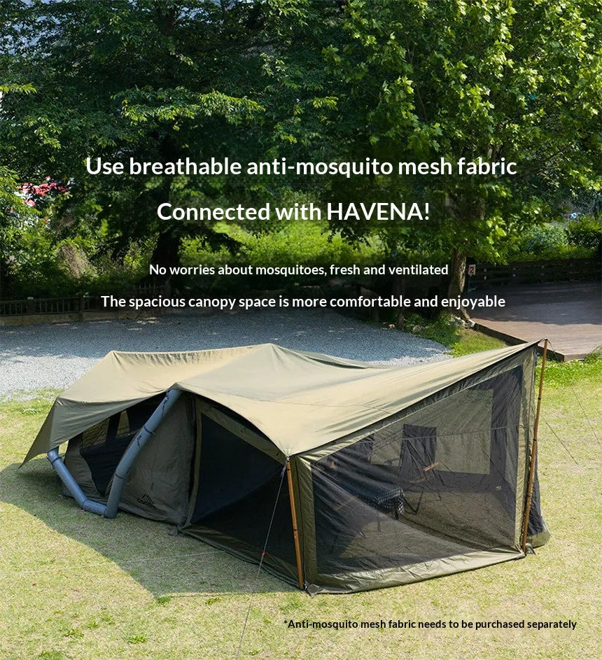 Coody HAVENA Air Inflatable Tent Portable Lightweight 2-4 Persons Spacious Easy Setup Breathable Windows Black Coated Sunscreen Waterproof