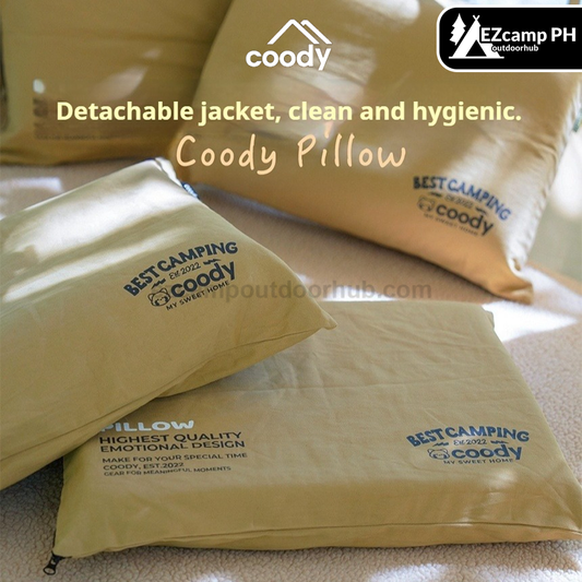 Coody Pillow 3D Memory Foam Portable Premium Self Inflating Pillow C-Curve Design Low High Machine Washable Outdoor Camping Home Travel