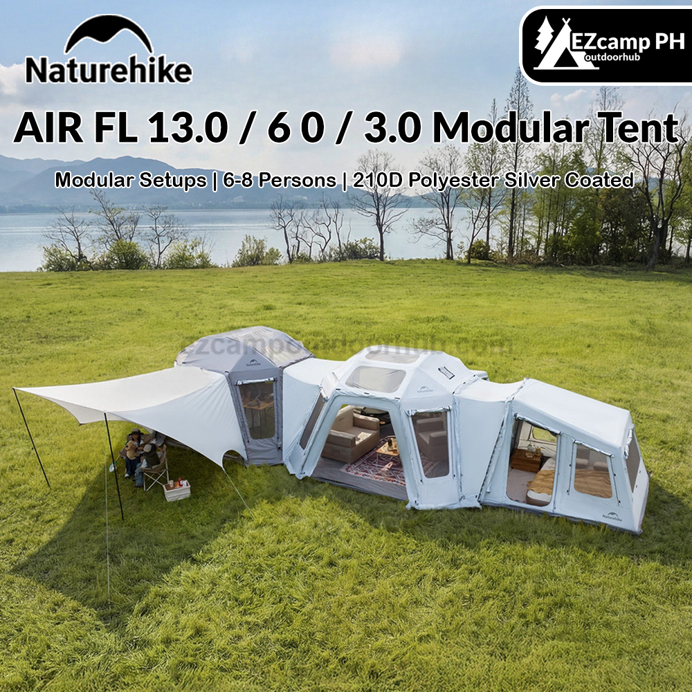 Naturehike 2026 AIR FL 13.0 / 6 0 / 3.0 Modular Tent Portable 6-8 Persons Air Inflatable Camping Tent Multiple Setups TPU Panoramic Sunroof Outdoor