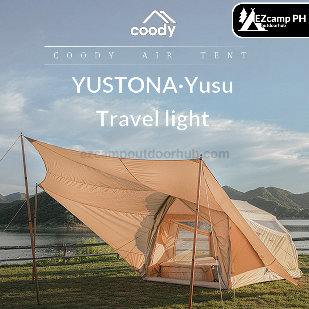 Coody YUSTONA Air Inflatable Tent Portable 2-4 Persons Quick Automatic Opening 4 Season Modern Tech Cotton Inflatable Tent Waterproof Outdoor Camping