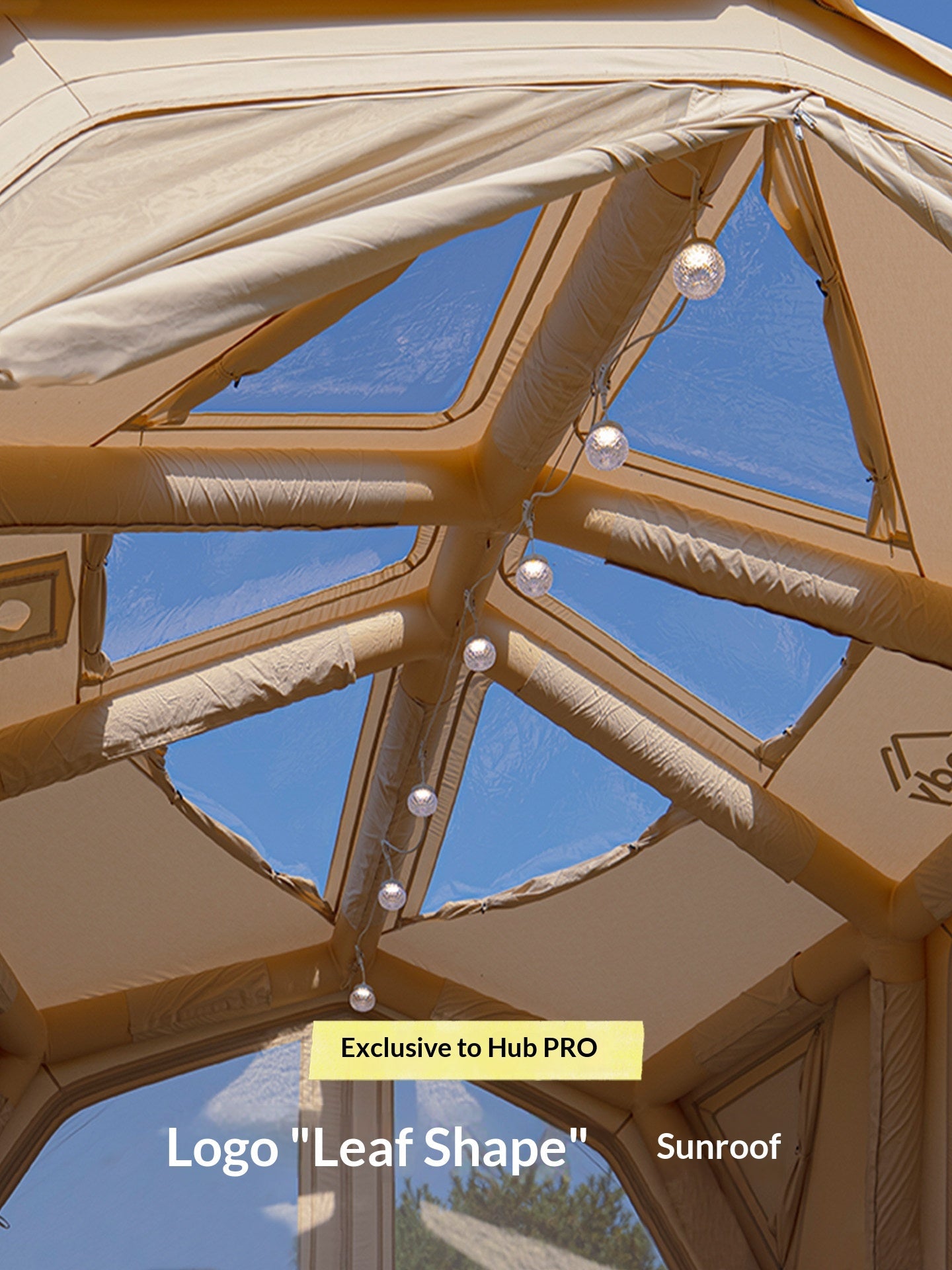 Coody HUB SHELTER PRO Inflatable Air Modular Tent Blended TC Cotton Premium Large Spacious Main Station Inter-connecting Tent Family Shelter Outdoor