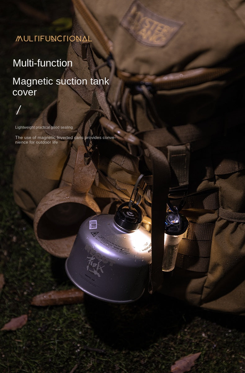 Campingmoon Canister Magnetic Hanging Ring Cover Portable Ultralight Butane Flat Gas Tank Protective Hang Ring For Screw And Nozzle Type Fuel Can