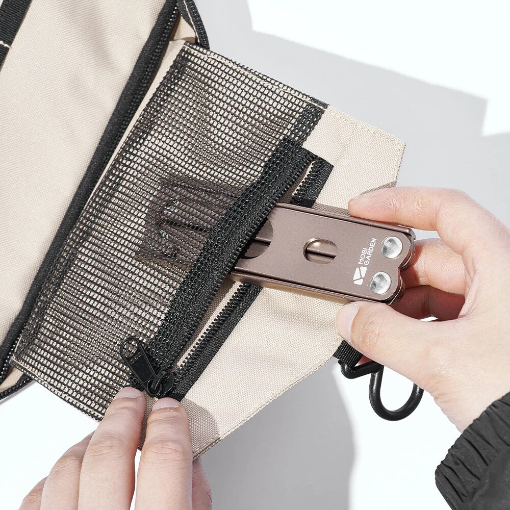 MOBI GARDEN Portable Aluminum Alloy Folding Hanger Ultralight Scalable Foldable Compact Hanger Outdoor Hanging clothes