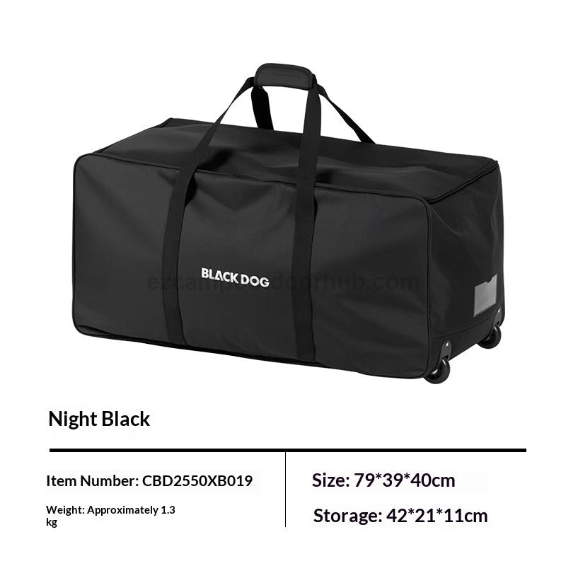 Blackdog Rolling Duffel Storage Bag Portable Folding 88L/123L Capacity PVC Roller Wheel Carry Utility Bag Compact Storage Outdoor Camping Equipment