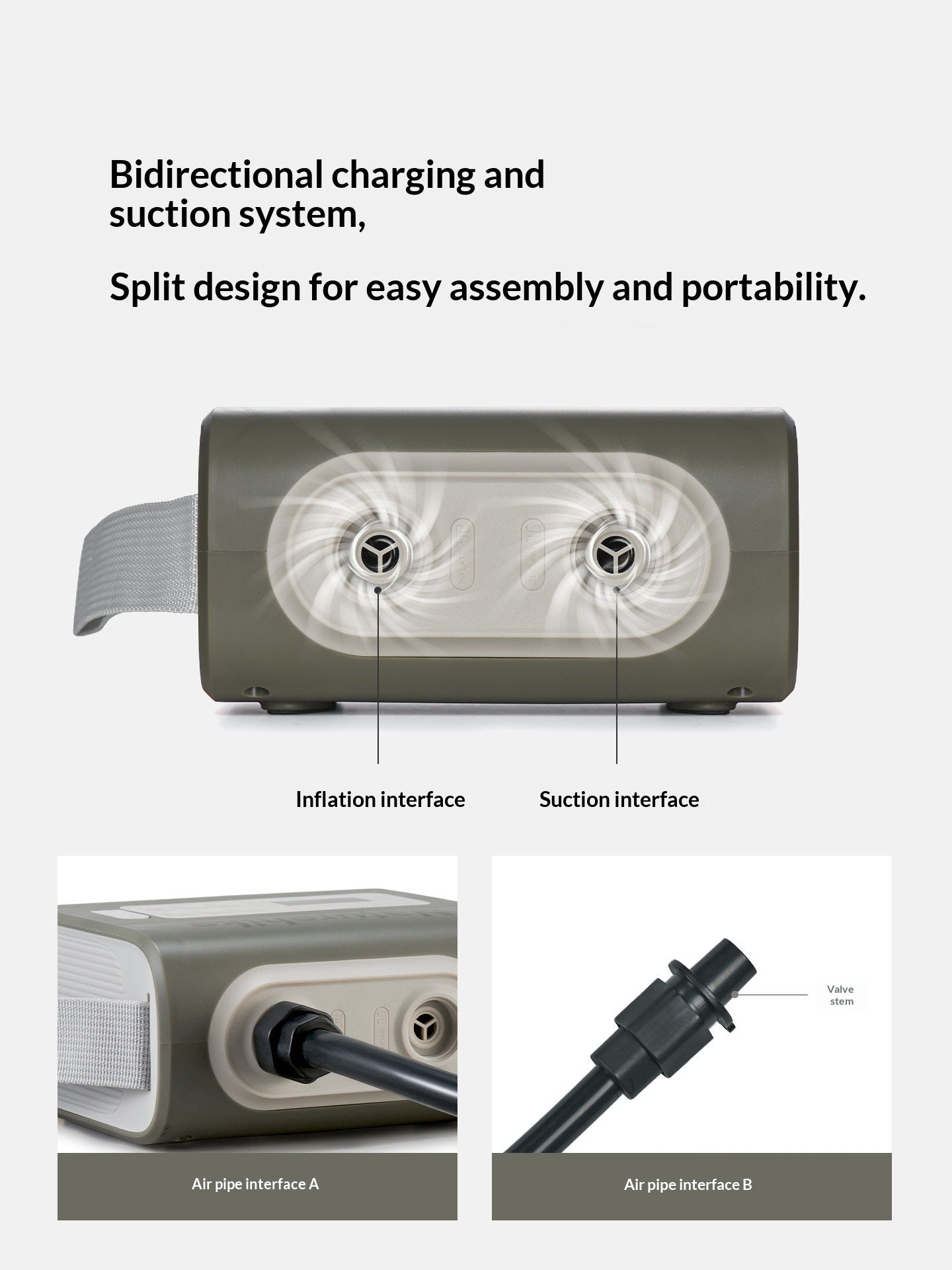 Naturehike WIND MAX High Pressure Air Pump Portable Ultralight Multipurpose For Inflatable Tent 5200mAh Battery Wireless USB C Charging Power bank