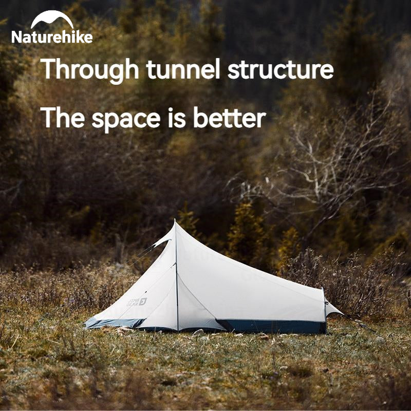 Naturehike JIM'S GEAR Series Trekking Tent Portable Ultralight 4 Seasons Tunnel Tent Camping Outdoor Hiking Picnic Beach Travel Tent 2 Person Nylon Waterproof Heavy Duty Original Nature Hike