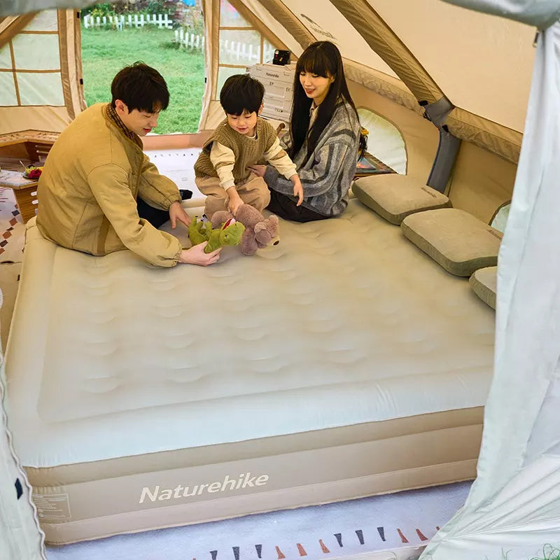 Naturehike 36cm Height Air Inflatable Bed 1P 2P 3P Automatic Self-inflating Electronic USB Chargeable Pump Mats High Sleeping Pad Inflatable Mattress