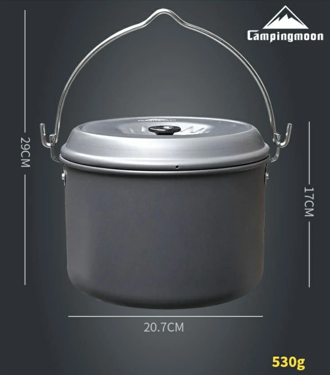 CAMPINGMOON MC-700 7 Person Camping Cookware Set Aluminum Alloy Ultralight Portable Outdoor Picnic Cooking Pot Frying Pan Kettle with Storage Bag Large Complete Package Set