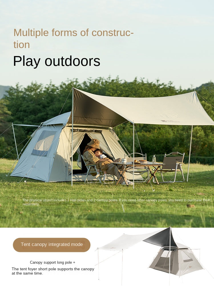 Mobi Garden Zero Motion 155 Automatic Tent Portable Lightweight 3-4 Persons Quick Open Tent Expandable Space Five Side Ventilation Outdoor Camping