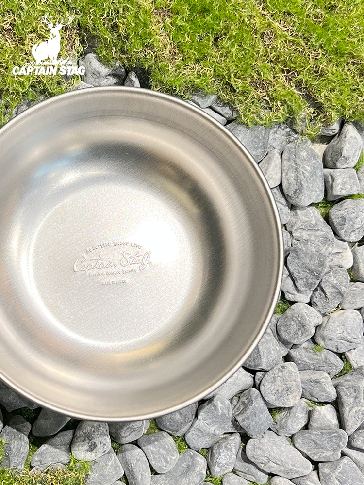 CAPTAIN STAG UW-2024/26/27 Tableware Plate Portable Stainless Steel Dining Split Plate Dish Outdoor Camping Utensil Rust Resistant Made in Japan