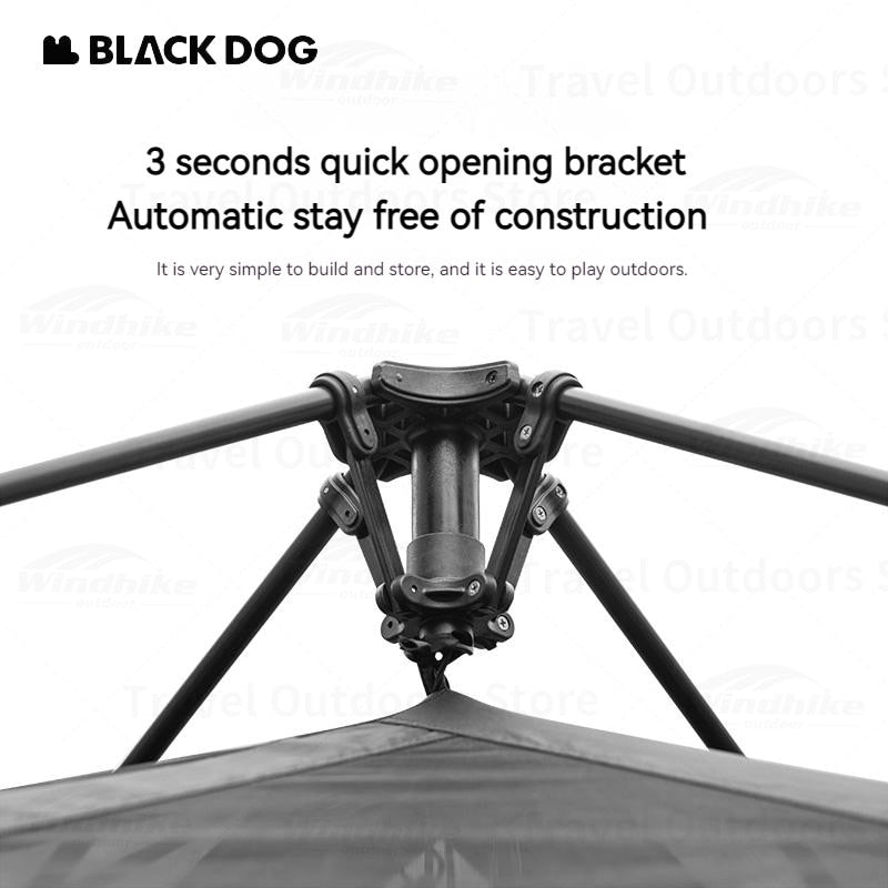 BLACKDOG Outdoor Black Single Shower Changing Camping Tent Changing Mobile Toilet Bath Bathroom Waterproof Windproof