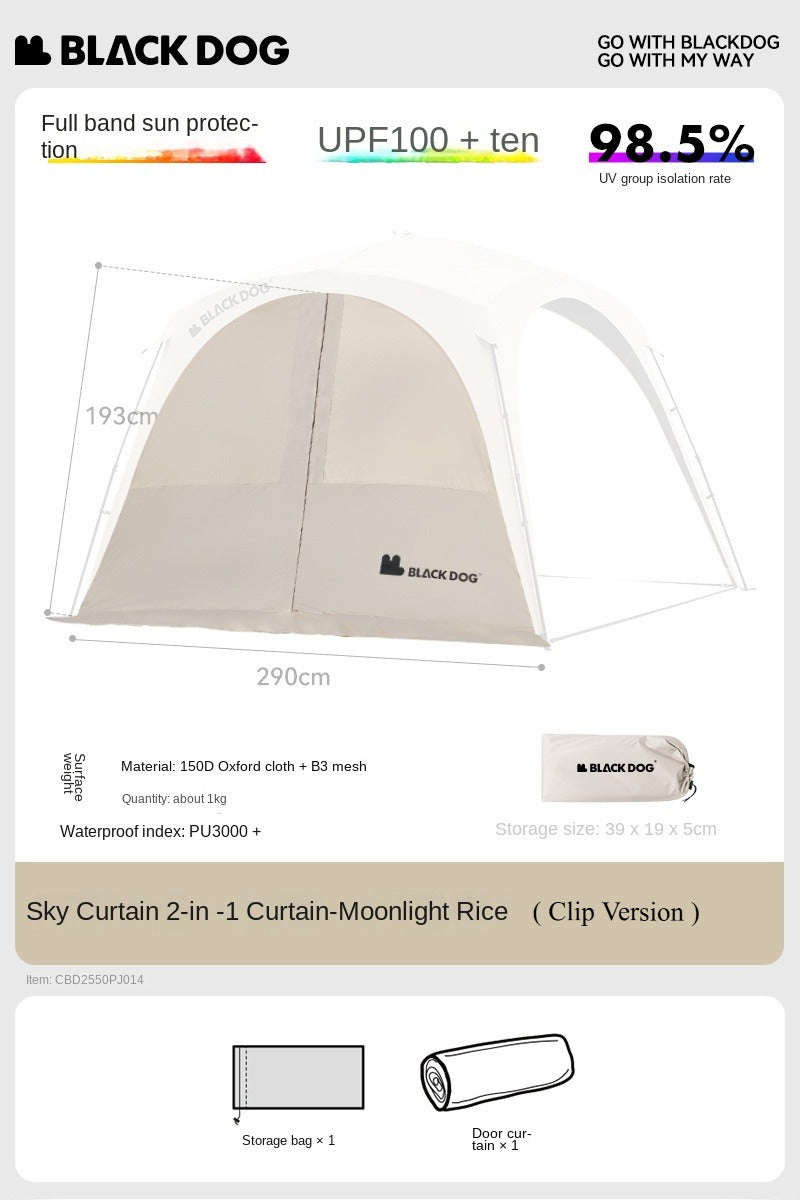 BLACKDOG DOME SKY Automatic Modular Multiple Setting Canopy Tent Unlimited Connection Bedroom Living Area Waterproof Outdoor Fast Build 4-12 Person Unicorn
