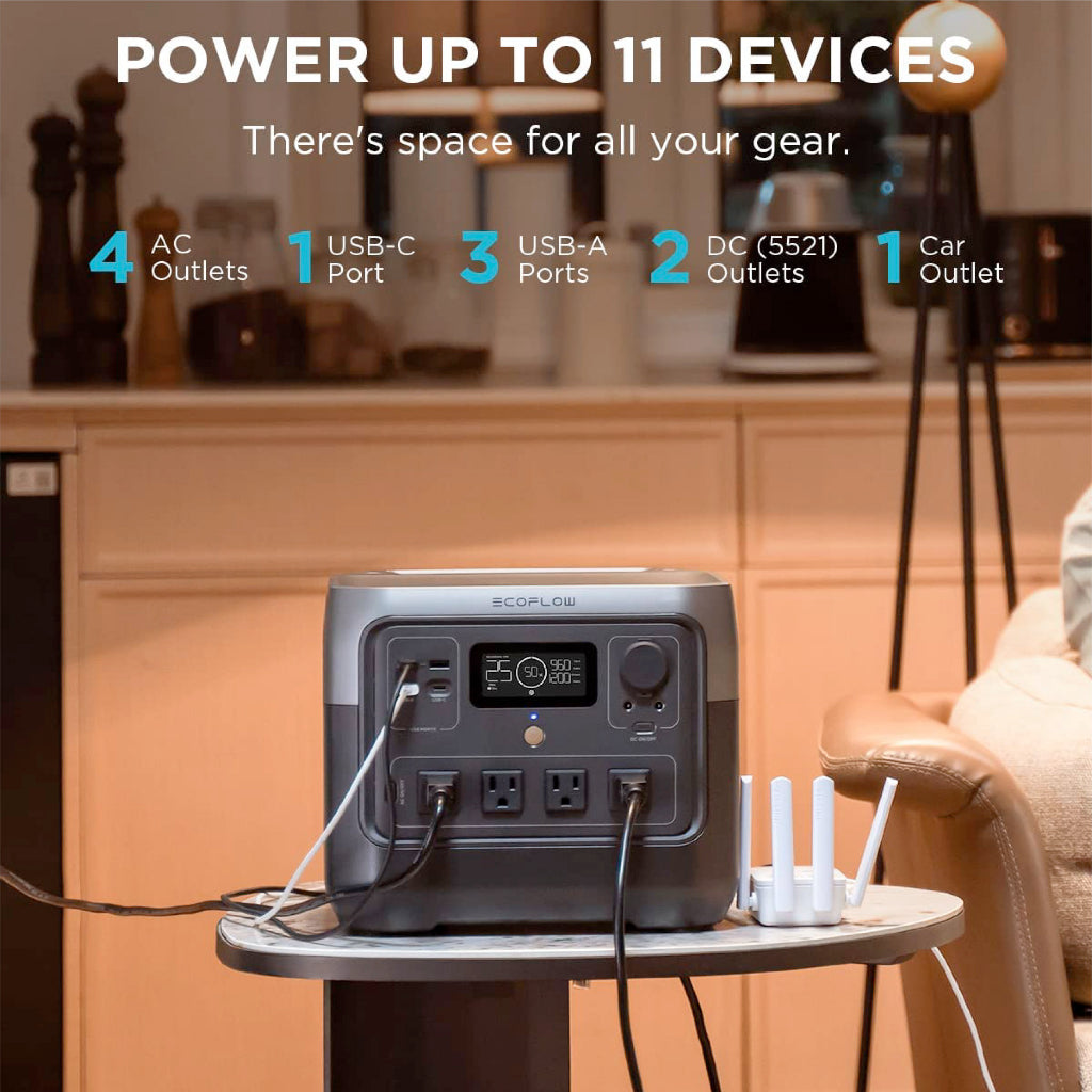 EcoFlow RIVER 2 Pro Power Station Charging In 70 Minutes 800W Up To 1600W With X-Boost Power Emergency Power Source Battery Backup Energy Storage