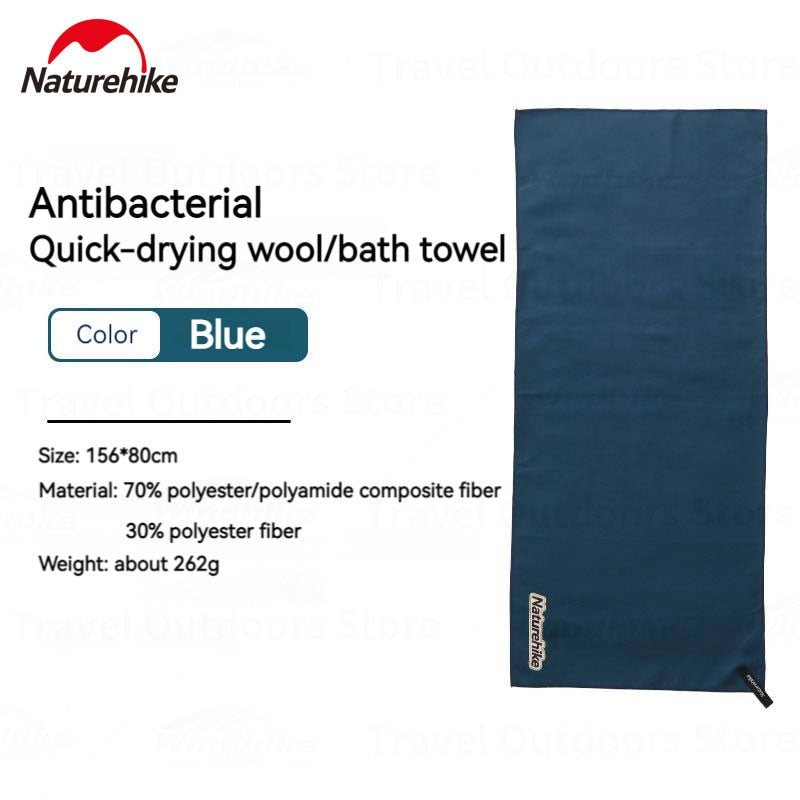 Naturehike Quick Drying Bath Towel Portable Ultralight Fast Dry Microfiber Camping Beach Travel Absorbent Antibacterial Hand Face Towel Heavy Duty
