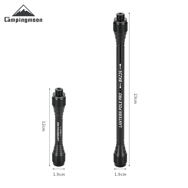 Campingmoon BKZ26 Lantern Extension Rod Portable Black Aluminum Alloy Outdoor Gas Lamp Atmosphere Light Heightened Camping Supplies Extended Pole