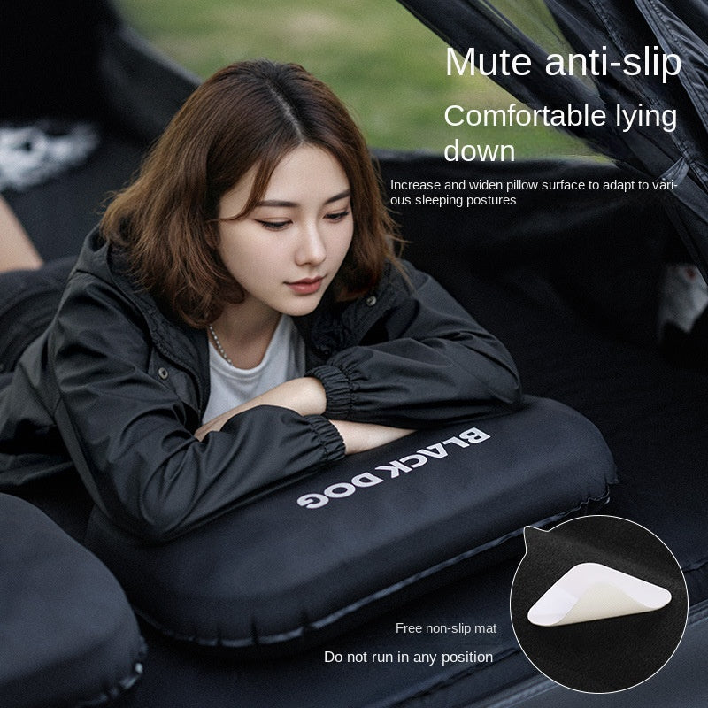 Blackdog Black Air Inflatable Foam Soft Pillow Portable 2 in 1 Head Pillow With Storage Bag Soft Sponge Breathable Skin Friendly Outdoor Camping