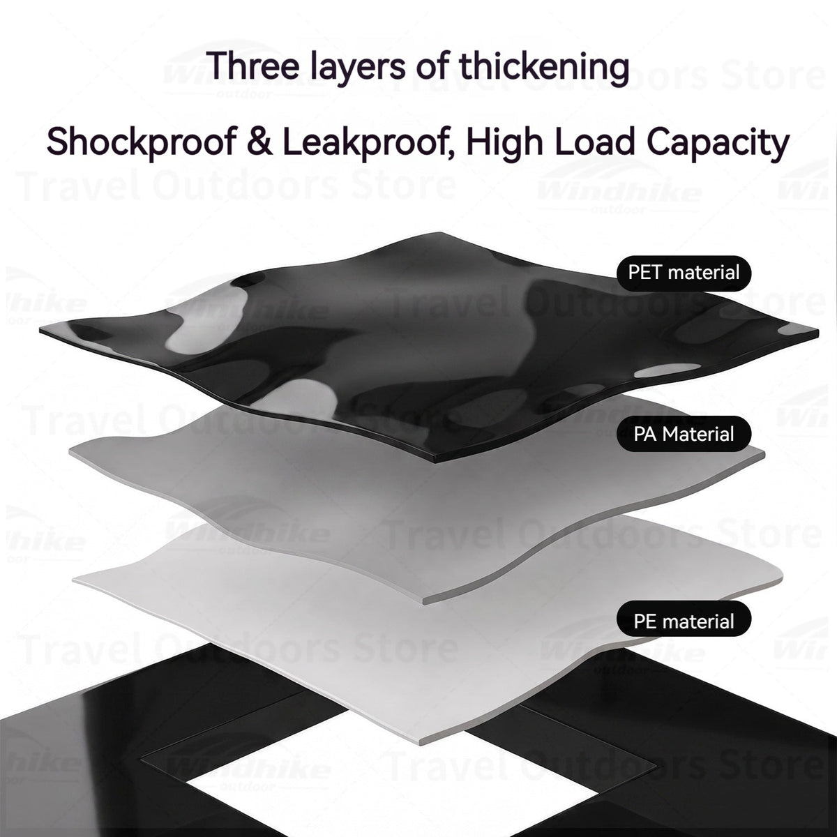 Blackdog LIGHT SPRING 12L Water Bag Portable Black Outdoor Camping Storage Bladder Bag With Faucet