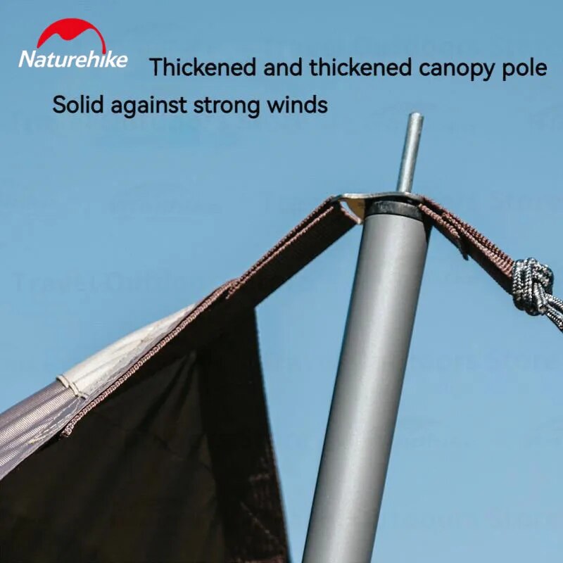 Naturehike CLOUDY Canopy Tarp Tent Awning Sunshade Titanium Vinyl Black Coated Large 35m² Shade Area for up to 18 Person Waterproof Windproof Shelter