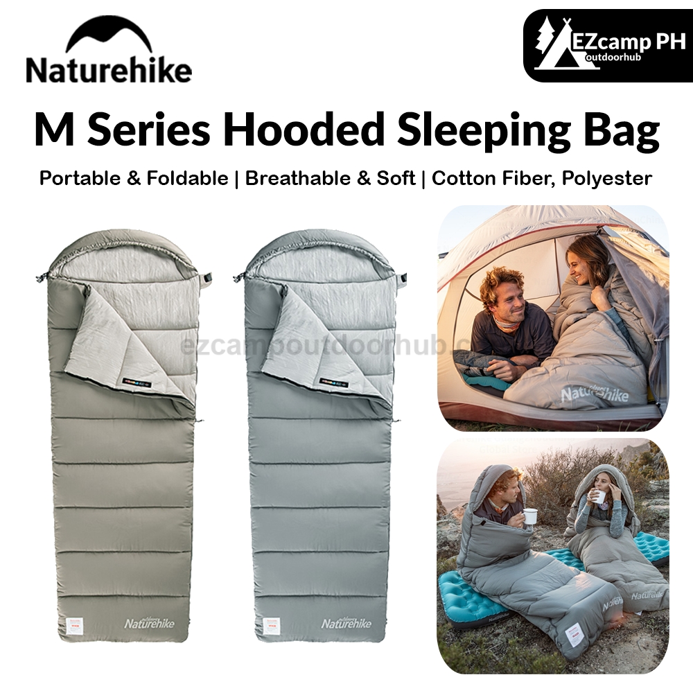 Naturehike M Series Hooded Sleeping Bag Portable Foldable Square Spliceable Envelope Double Person Washable Summer Winter Warm Sleeping Bag