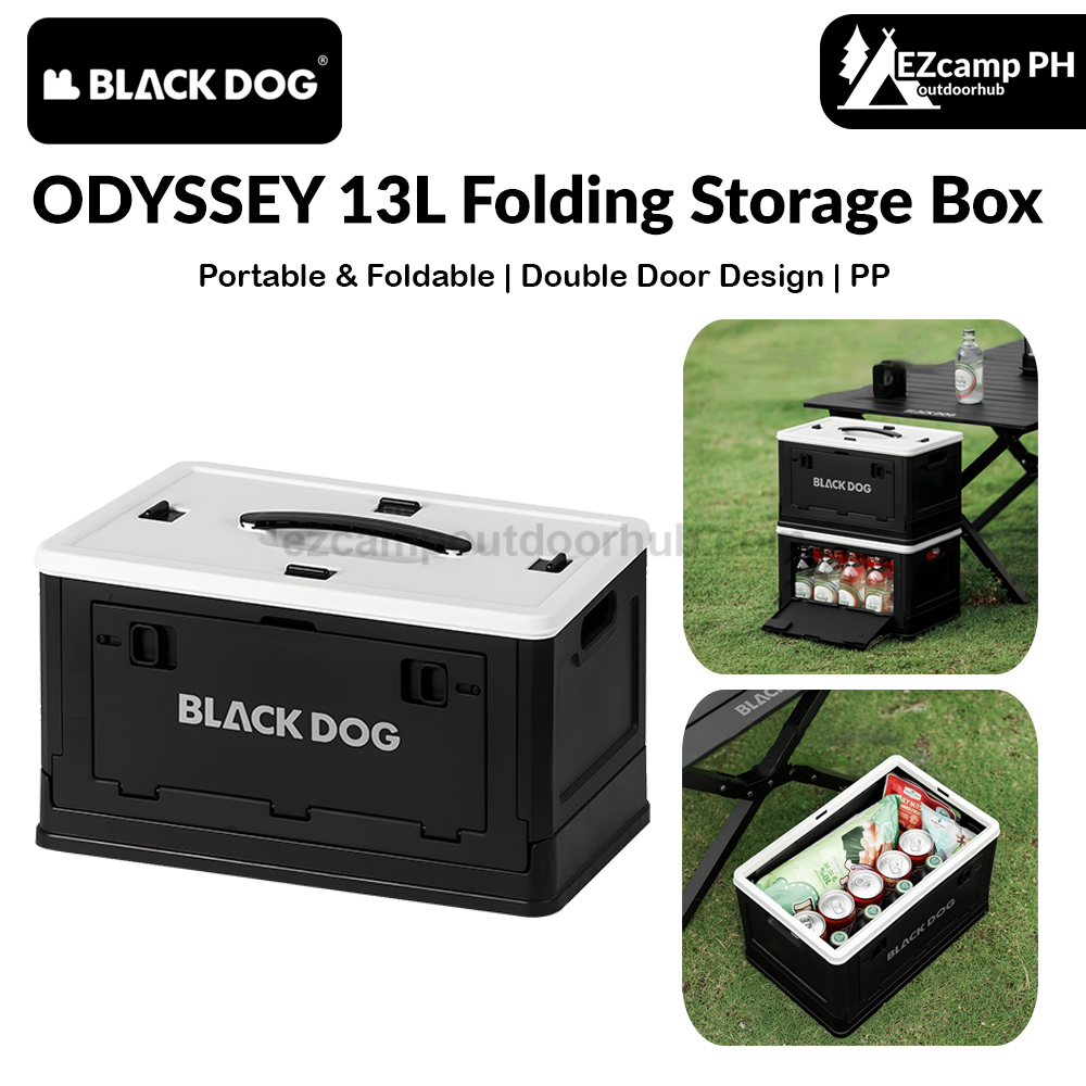 Blackdog ODYSSEY 13L Folding Storage Box Portable Multifunctional Stackable Collapsible Double Door Outdoor Camping Car With Handle PP Food Box