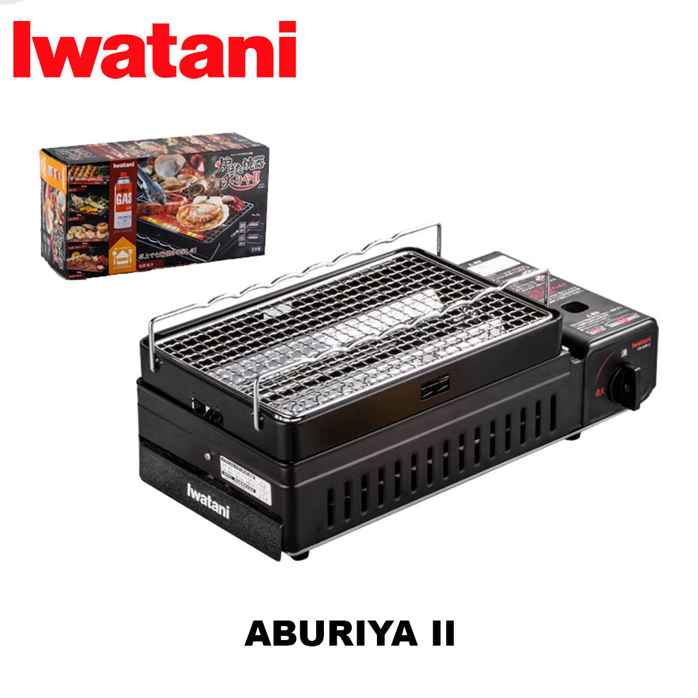 Iwatani ABURIYA II Grill Stove Portable Lightweight Butane Canister Cassette Stove Grill 2.3kw Firepower Charcoal-less Outdoor Camping Travel Griller