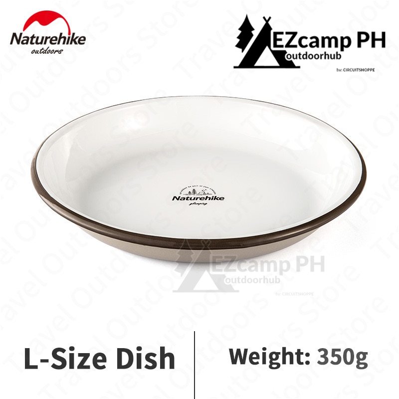 Naturehike Premium Enamel Coated Tableware Cup Dish Plate Bowl Coffee Mug Camping Outdoor Dinnerware Mug Glass Glazed Glossy Finish Elegant Utensil