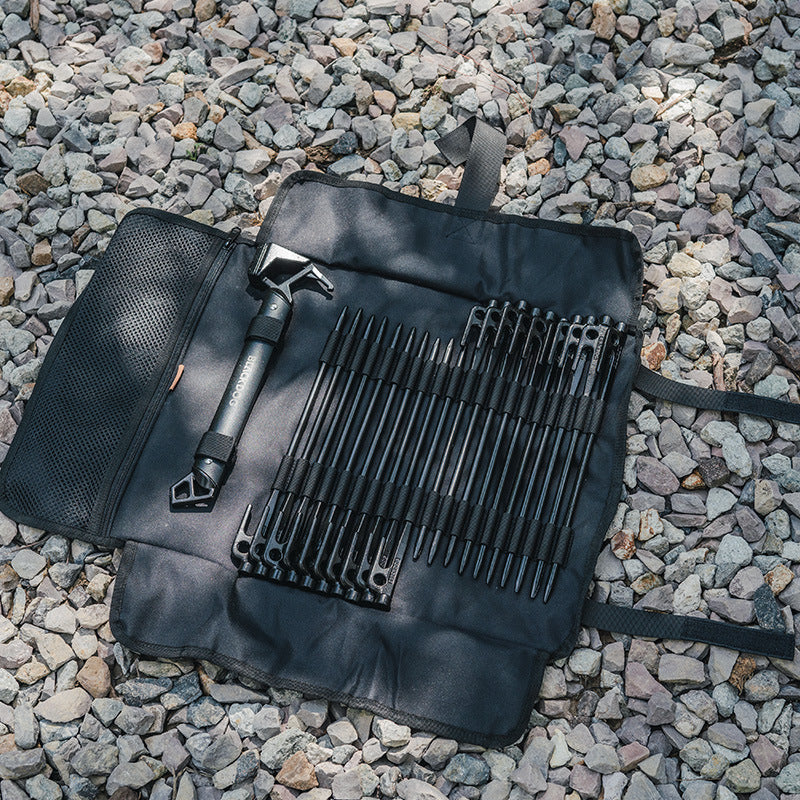 BLACKDOG Camping Equipment Tent Peg Stakes Ground Nails Hammer Tool Storage Bag Case Ground Nail Storage Bag Camping Tent Accessories Bag Ground Nail