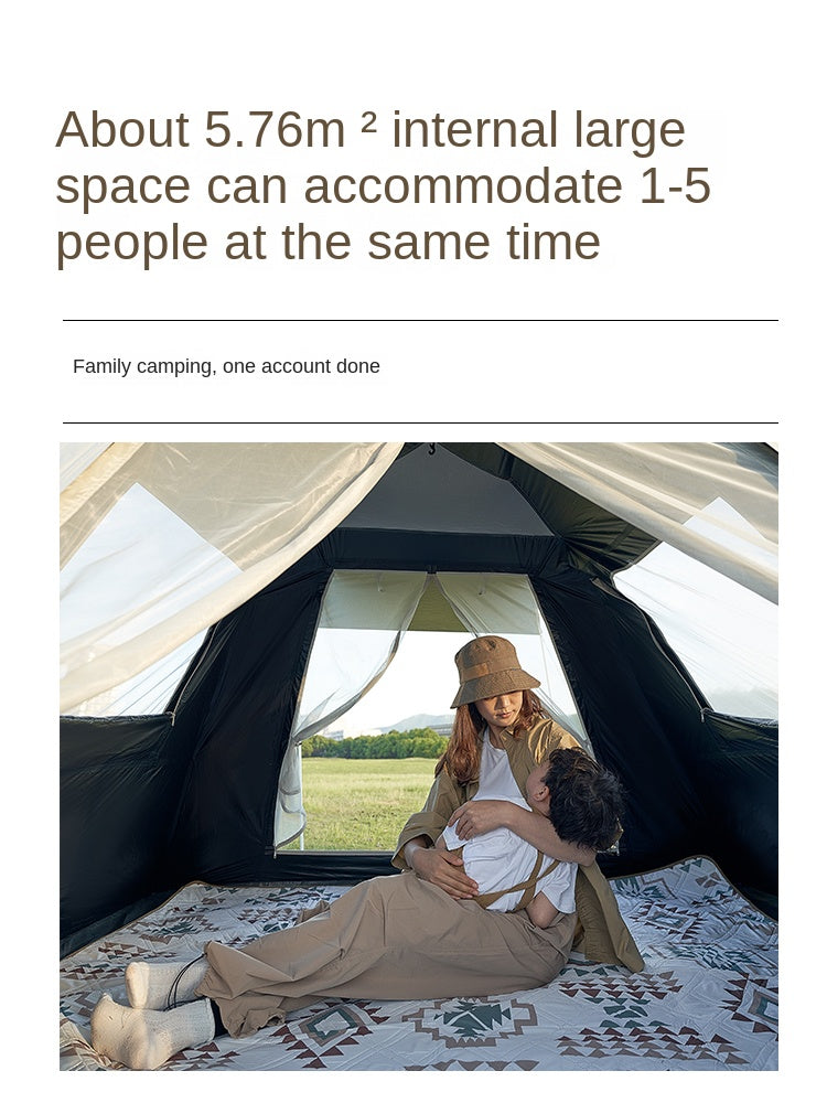 Mobi Garden Zero Motion 155 Automatic Tent Portable Lightweight 3-4 Persons Quick Open Tent Expandable Space Five Side Ventilation Outdoor Camping