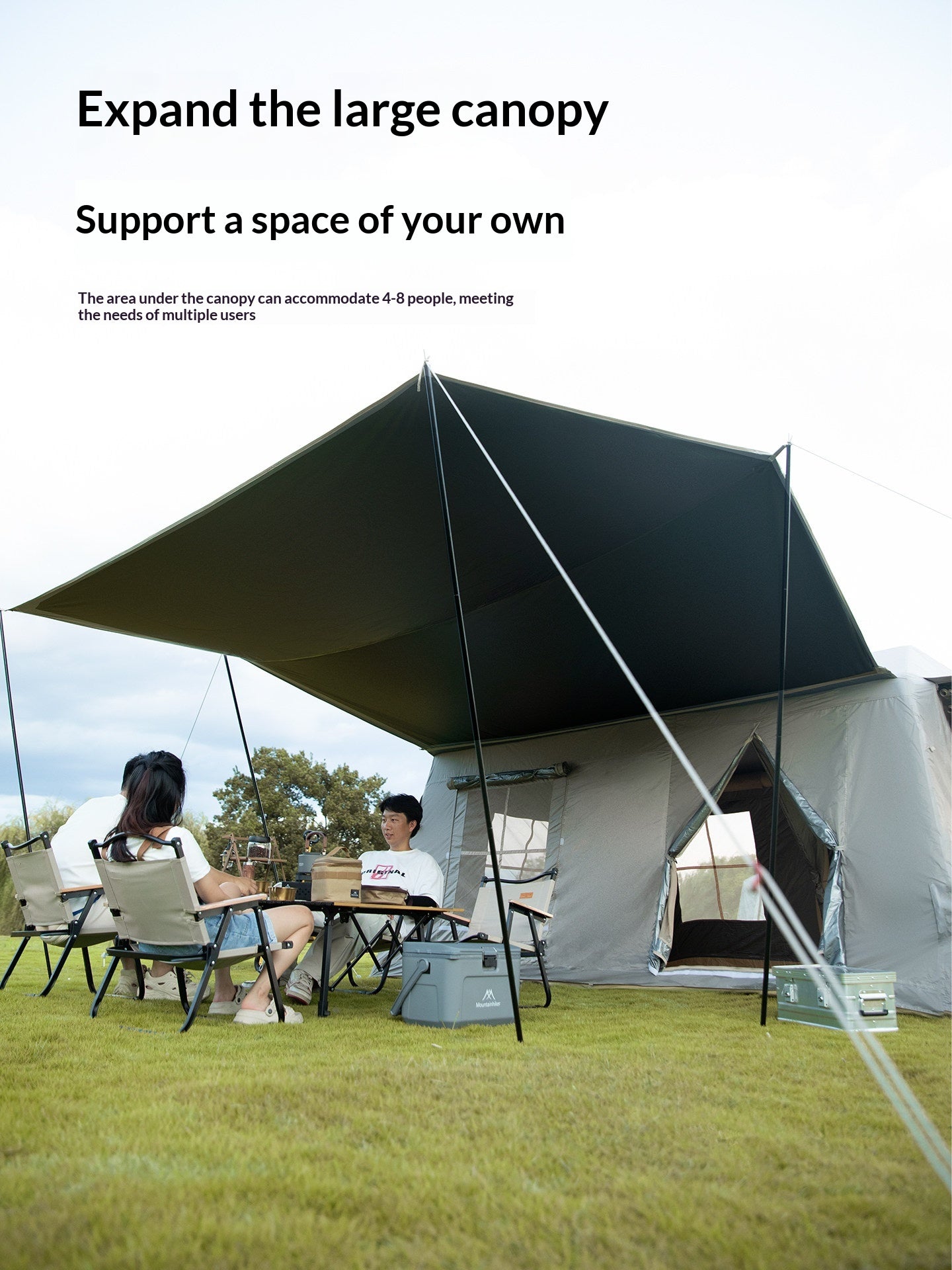 Mountainhiker RIDGE AIR 13 PLUS Inflatable Tent Cabin Style Fast Build 6-8 Persons 2 Bedroom Tent 13m² Large Interior Space Village Outdoor