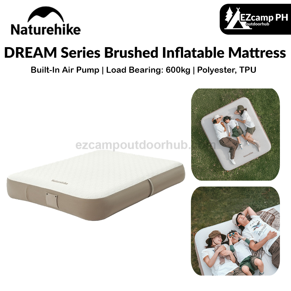 Naturehike DREAM Series Brushed Inflatable Mattress Foam Sponge Comfortable Automatic Air Mat Bed With Built-in Pump For 2-3 Person Outdoor Sleeping Mat Youmeng