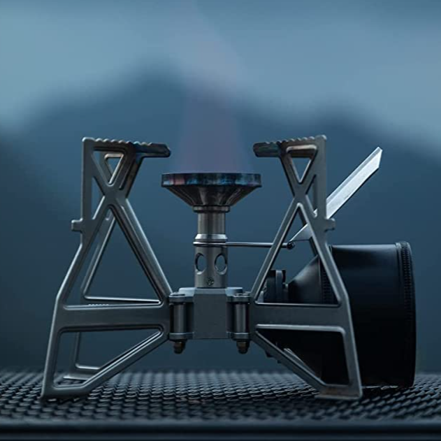 CAMPINGMOON TC-25 Refillable Nozzle-Type Butane Canister Black Empty Mini Pocket Tank Standard Gas Stove Lamp Lantern Torch Cassette Premium Aluminum
