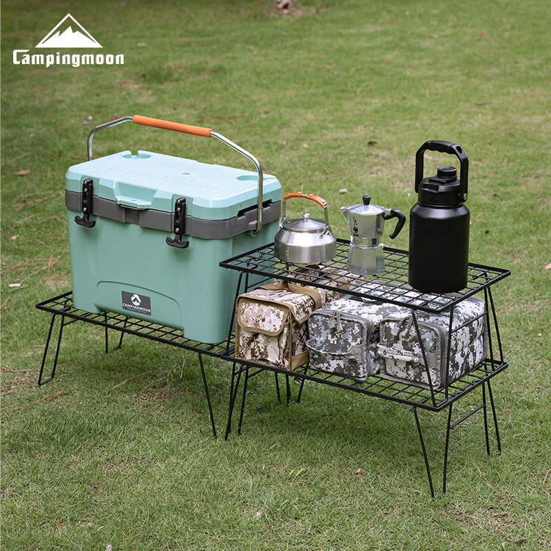 Campingmoon T-235 Series Modular Folding Table Portable Foldable Storage Multi-Purpose Stackable Table Easy To Setup Load Bearing 30kg Max Outdoor