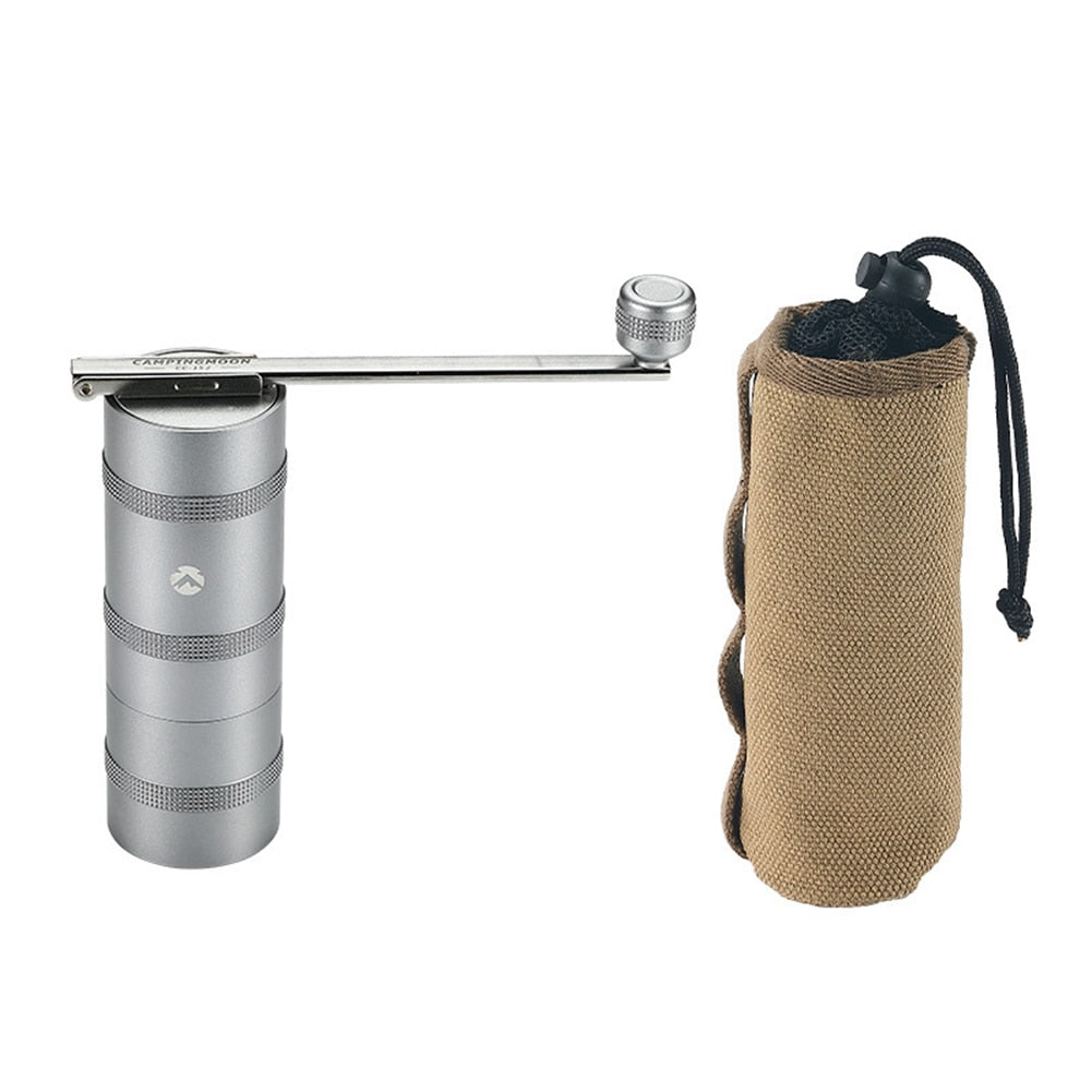CAMPINGMOON CC-115/152 Manual Coffee Grinder Portable Premium Coffee Bean Mill Stainless Steel Camping Outdoor Hand Crank Coffee Grounds Maker Grinding Equipment Camping Moon Small Medium