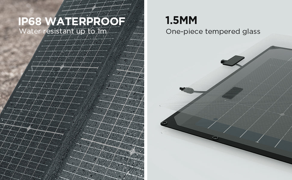 ECOFLOW 220W Single Face and Bi-facial Solar Panel Portable Lightweight Single Side Foldable Solar Panel Complete With Adjustable Kickstand Waterproof IP68 Durable For Off The Grid Living