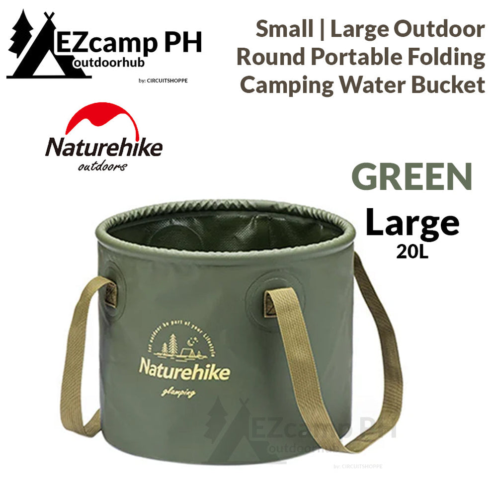 Naturehike Outdoor Portable Round Water Bucket Small Large 10L 20L Fol ...