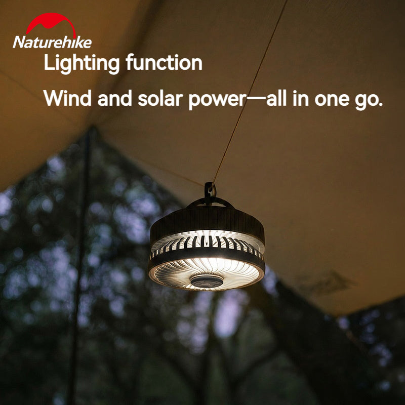 Naturehike Z Portable Camping Fan Rechargeable LED Light Hanging Desktop Outdoor Tent Fan