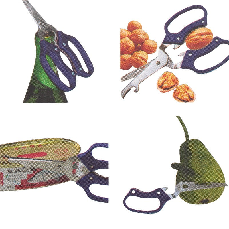 CAMPINGMOON Camping Kitchen Scissors Portable Lightweight Multi Functional Detachable Scissor Knife Bottle Can Opener Nut Cracker Fruit Peeler