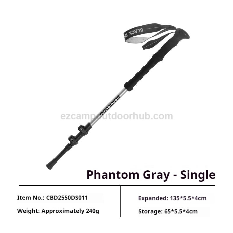 BLACKDOG Telescopic Trekking Pole Lightweight Aluminum Alloy Hiking Sticks Climbing Walking Stick Adjustable Wristband Design Mountaineering Gear