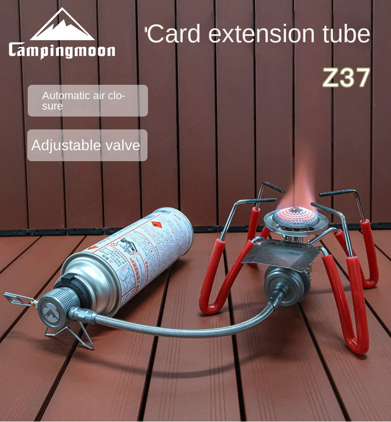 Campingmoon Gas Stove Adapter Burner Nozzle Type Standard Butane Fuel Gas Canister Hose Extension Tube Propane Cylinders Adaptor Stove Connector