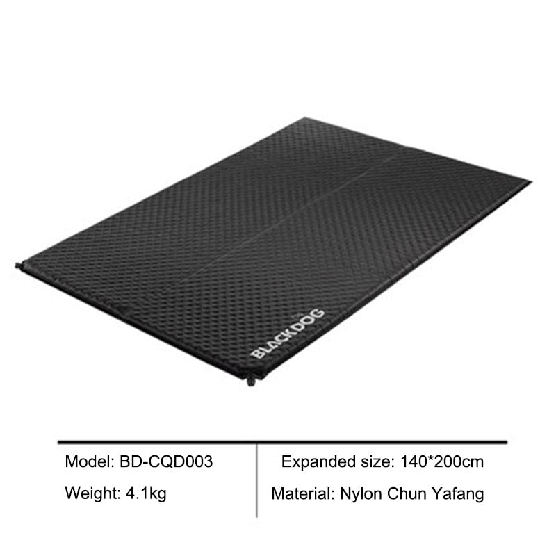 BLACKDOG Atomatic Inflatable Cushion 5CM Thick Foam Auto Self Inflate Single Double Camping Sleeping Pad Mattress Bed Tent Mat Comfortable Black Dog