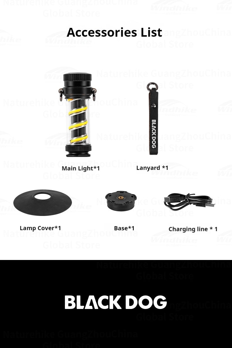 Blackdog CANY DAY Atmosphere LED Light Portable Ultralight Stepless Dimming Flashlight Night Lamp 4 Adjustable Light Modes Waterproof IP44 2000mAH Camping