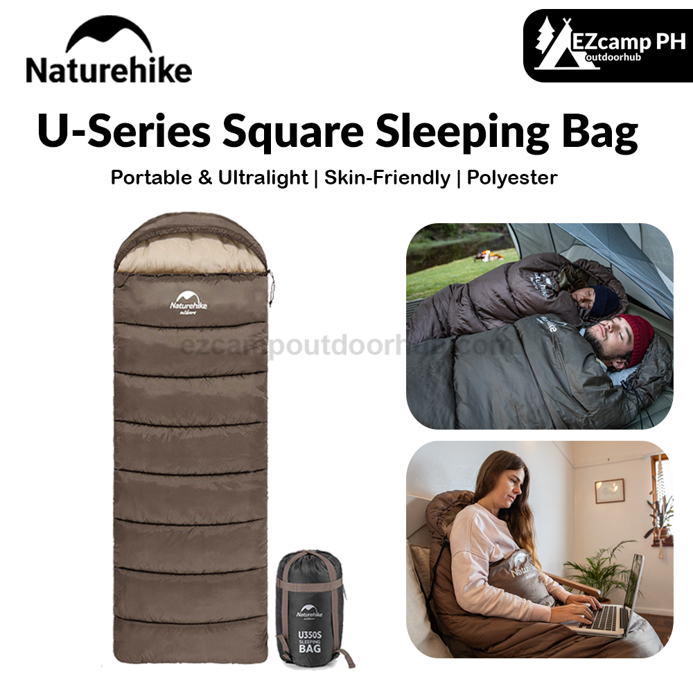 Naturehike U-Series Square Sleeping Bag Portable Ultralight Thickened Polyester Cotton Winter Envelope Sleeping Bags Outdoor Camping Waterproof