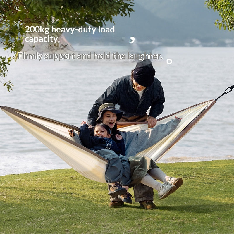 Naturehike Lightweight Swing Hammock Anti-Rollover Comfortable Skin-Friendly Load Bearing Up To 200kg Suspension Bed Outdoor Camping Travel Gear