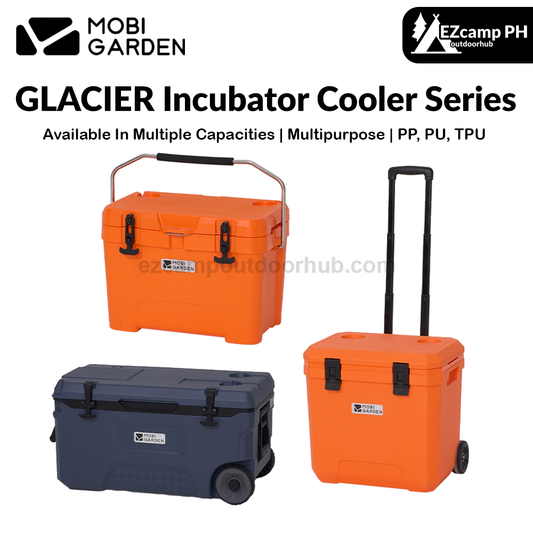 Mobi Garden GLACIER Incubator Cooler Series Portable Multipurpose Storage Box 16/25/36/50/75L Capacities Up To 120H Hot & Cold Insulated Preservation Rotomolded Ice Food Drink Cooler Bucket Outdoor Camping