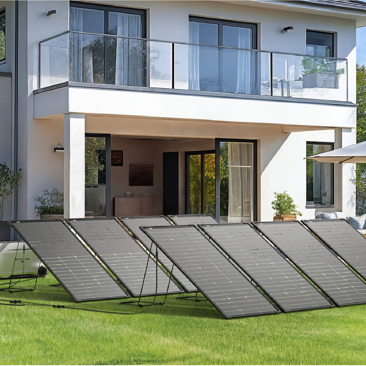EcoFlow 125W Bifacial Portable Solar Panel High Efficiency Foldable Solar Charger For Camping
