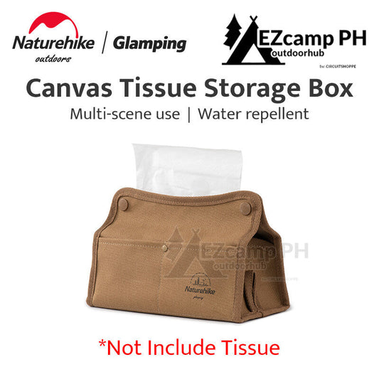 Naturehike Outdoor Canvas Tissue Storage Box Camping Travel Accessories Household Waxed Tissue Storage Box