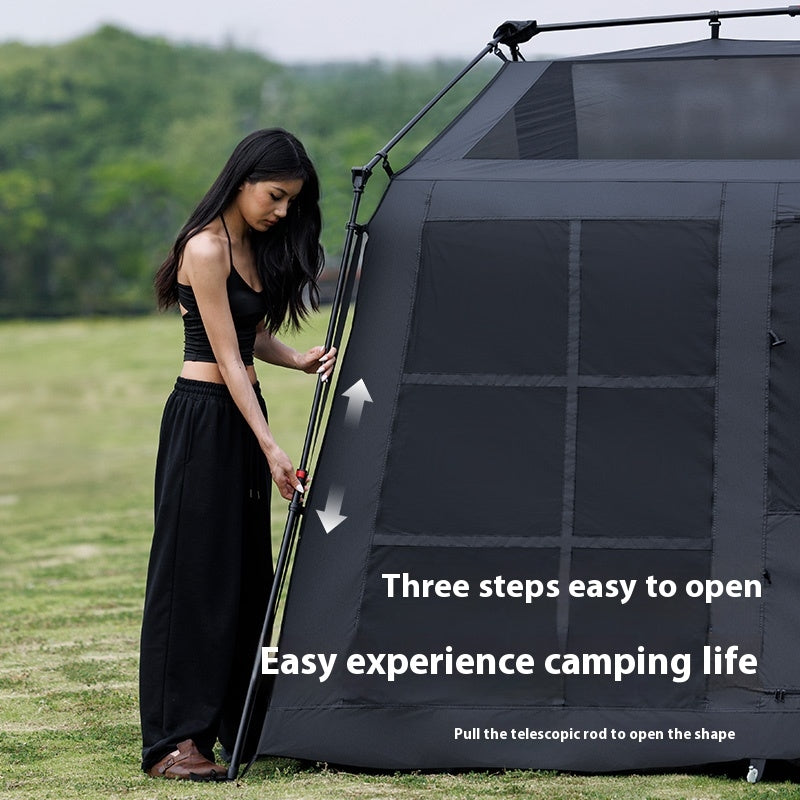 Blackdog CLOUD HOME 6.0 Automatic Tent Portable Black Coated Sunscreen Quick Opening Ridge Tent Waterproof With Sun Shelter Outdoor Camping Picnic Family House